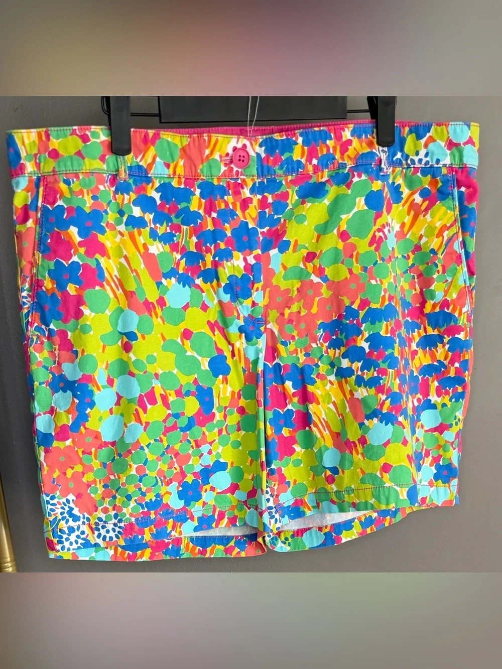 Talbots Weekend Floral Shorts 16P Bright Multicolor Summer Beachy Stretch Cute